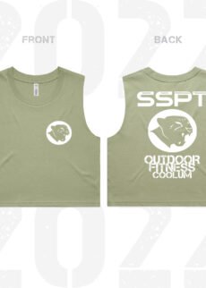SSPT Logo Womens Crop Muscle Tee